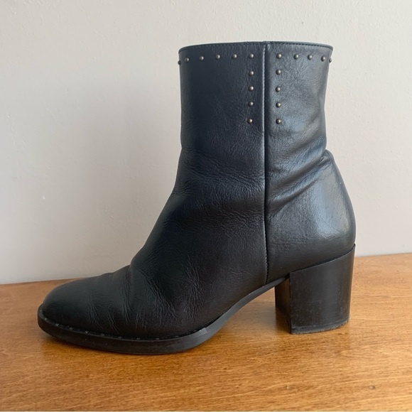 𝅺HISPANITAS Black Soft Leather Studded Ankle Booties - Picture 6 of 13